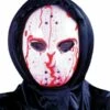 MASQUE HOCKEY SANGLANT (avec Pompe De Faux Sang)