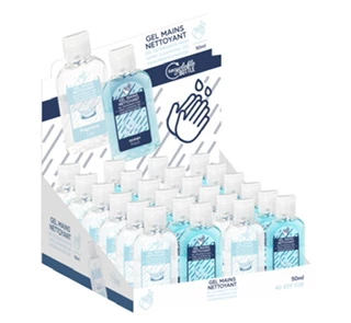GEL HYDRO ALCOOLIQUE (Contenance 50 Ml) Présentoir 24 Pièces 3 GEL HYDRO ALCOOLIQUE (Contenance 50 Ml) Présentoir 24 Pièces