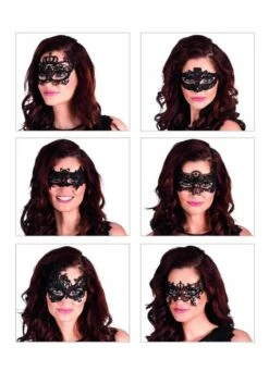 LOUP DENTELLE NOIRE (Masque En Dentelle) Assortiment 6 Modèles