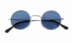 LUNETTES - ANNÉES 70 (Lunettes Rondes - Bleu) Thème Hippie -Costum’Art Boutique import 233 02592 2