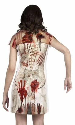 ROBE ZOMBIE SANGLANTE (Robe Imprimée Avec Sang) Tailles S Et M -Costum’Art Boutique import 248 84303 3