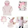 SWEAT PLAID A CAPUCHE (Rose - Taille Enfant 4-6 Ans) -Costum’Art Boutique tx9192 global